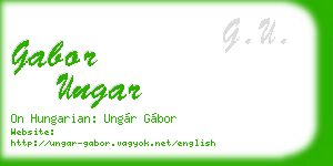 gabor ungar business card
