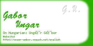 gabor ungar business card